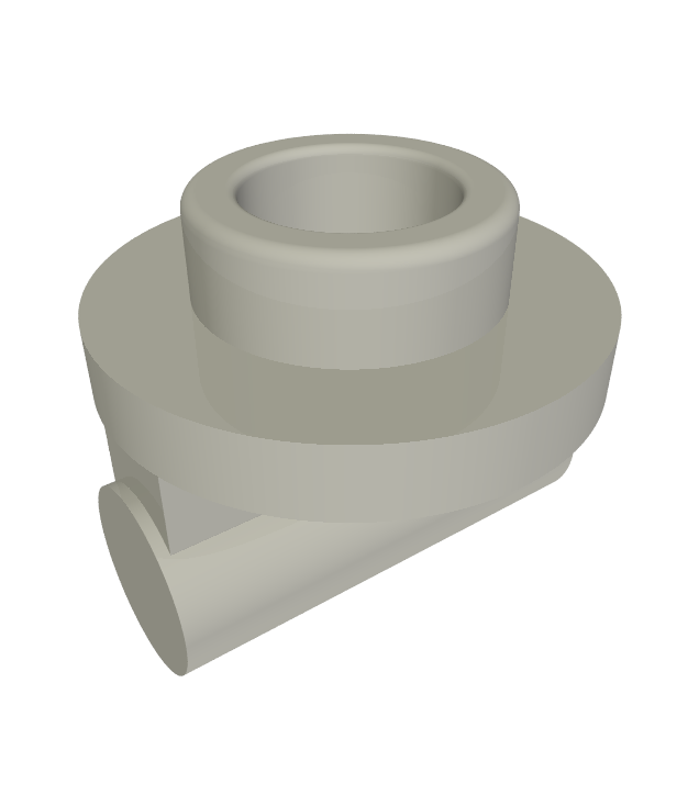 LEGO - Plaat, rond 1 x 1 met staaf-handgreep op lange steel - Light Bluish Gray | N