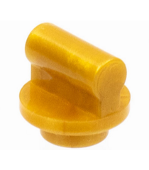 LEGO - Plaat, rond 1 x 1 met staaf-handgreep op lange steel - Pearl Gold | N - Thumbnail