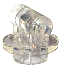 LEGO - Plaat, rond 1 x 1 met staaf-handgreep op lange steel - Trans-Clear | N - Thumbnail