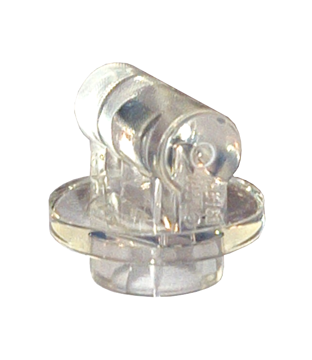 LEGO - Plaat, rond 1 x 1 met staaf-handgreep op lange steel - Trans-Clear | N