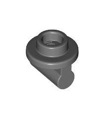 LEGO - Plaat, rond 1 x 1 met staaf-handgreep op lange steel - Dark Bluish Gray | N - Thumbnail