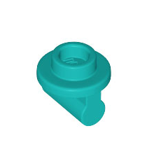 LEGO - Plaat, rond 1 x 1 met staaf-handgreep op lange steel - Dark Turquoise | N - Thumbnail