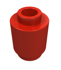 LEGO - Steen, rond 1 x 1 met open nop - Red | N - Thumbnail
