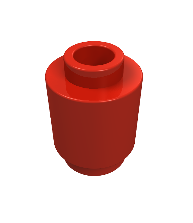 LEGO - Steen, rond 1 x 1 met open nop - Red | N