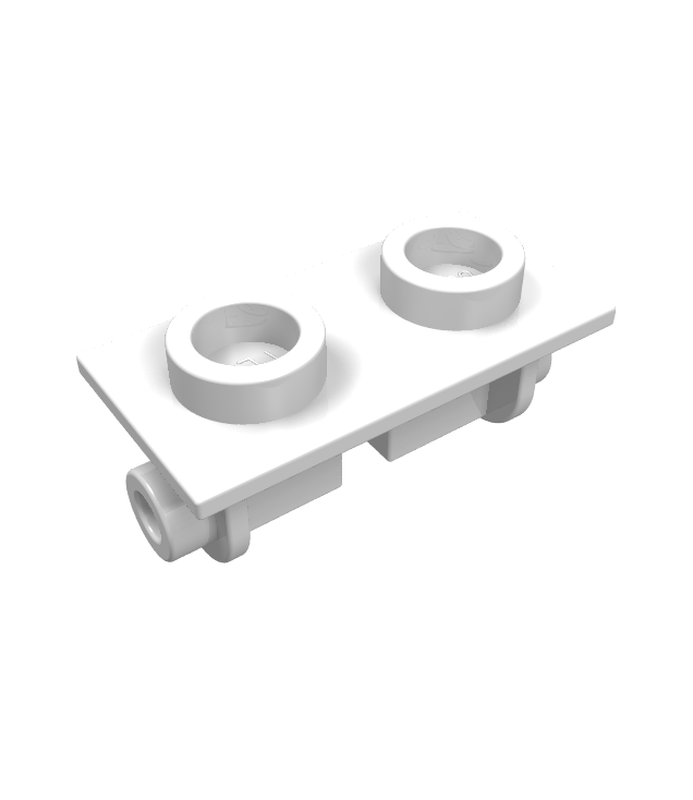 LEGO - Scharniersteen 1 x 2 bovenplaat - White | N