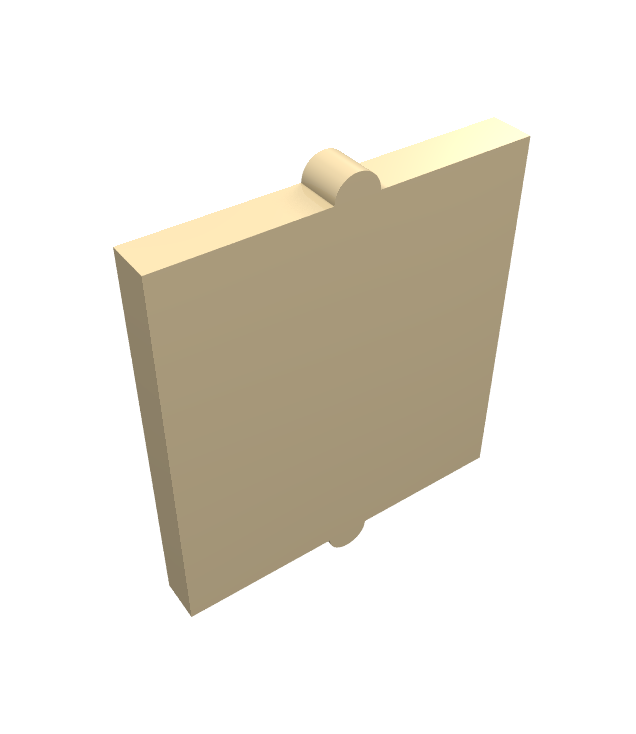 LEGO - Glas voor raam 1 x 2 x 2 vlakke voorkant - Tan | N