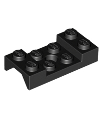 LEGO - Voertuig, spatbord 2 x 4 met boog met noppen en gat - Black | N - Thumbnail