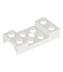 LEGO - Voertuig, spatbord 2 x 4 met boog met noppen en gat - White | N - Thumbnail