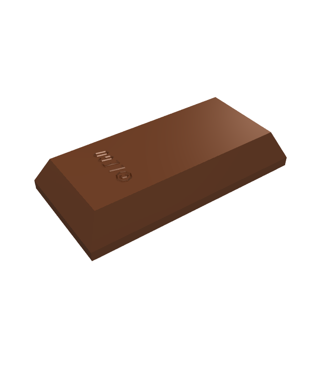 LEGO - Minifiguur-accessoire, goudstaaf / baar - Reddish Brown | N