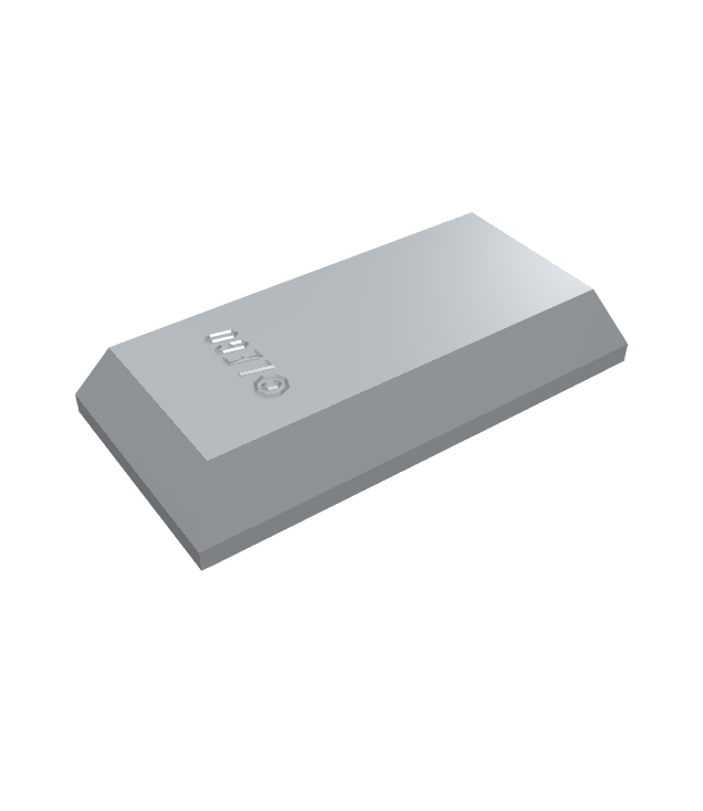 LEGO - Minifiguur-accessoire, goudstaaf / baar - Light Bluish Gray | N