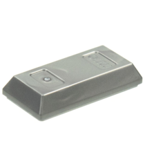LEGO - Minifiguur-accessoire, goudstaaf / baar - Flat Silver | N - Thumbnail