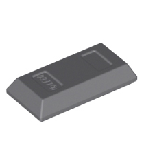 LEGO - Minifiguur-accessoire, goudstaaf / baar - Dark Bluish Gray | N - Thumbnail