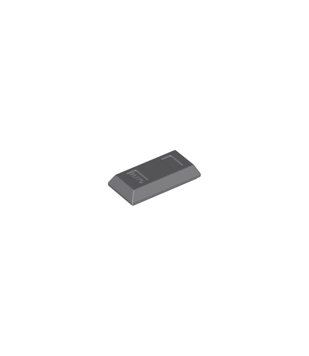 LEGO - Minifiguur-accessoire, goudstaaf / baar - Dark Bluish Gray | N