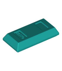 LEGO - Minifiguur-accessoire, goudstaaf / baar - Dark Turquoise | N - Thumbnail