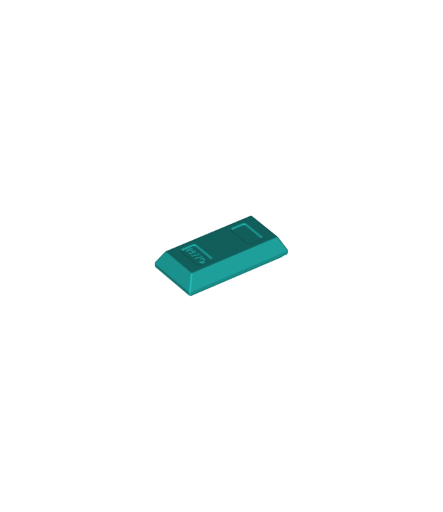 LEGO - Minifiguur-accessoire, goudstaaf / baar - Dark Turquoise | N