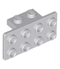 LEGO - Beugel 1 x 2 - 2 x 4 - Light Bluish Gray | N - Thumbnail