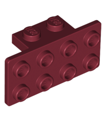 LEGO - Beugel 1 x 2 - 2 x 4 - Dark Red | N - Thumbnail
