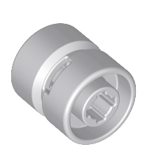 LEGO - Wiel Ø11 x 12 mm met inkeping voor wielhouderpen - Light Bluish Gray | N - Thumbnail