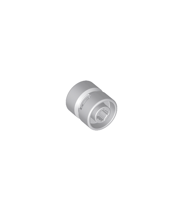 LEGO - Wiel Ø11 x 12 mm met inkeping voor wielhouderpen - Light Bluish Gray | N
