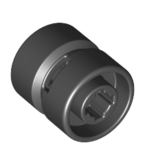 LEGO - Wiel Ø11 x 12 mm met inkeping voor wielhouderpen - Black | N - Thumbnail