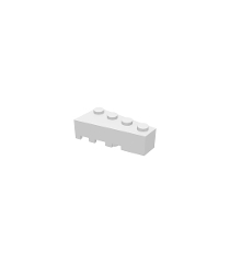 LEGO - Wig 4 x 2 rechts - White | N - Thumbnail