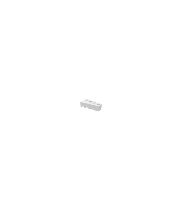 LEGO - Wig 4 x 2 rechts - White | N