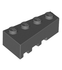 LEGO - Wig 4 x 2 rechts - Dark Bluish Gray | N - Thumbnail