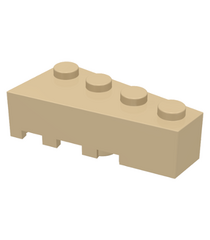 LEGO - Wig 4 x 2 rechts - Tan | N - Thumbnail
