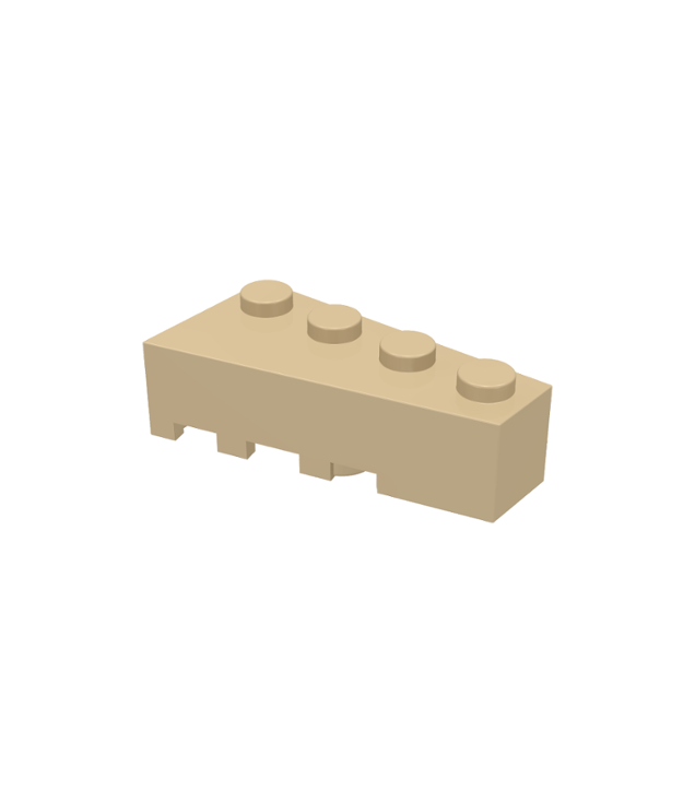 LEGO - Wig 4 x 2 rechts - Tan | N
