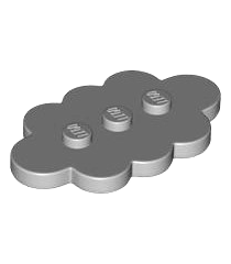 LEGO - Tegel, gemodificeerd 3 x 5 wolk - Light Bluish Gray | N - Thumbnail