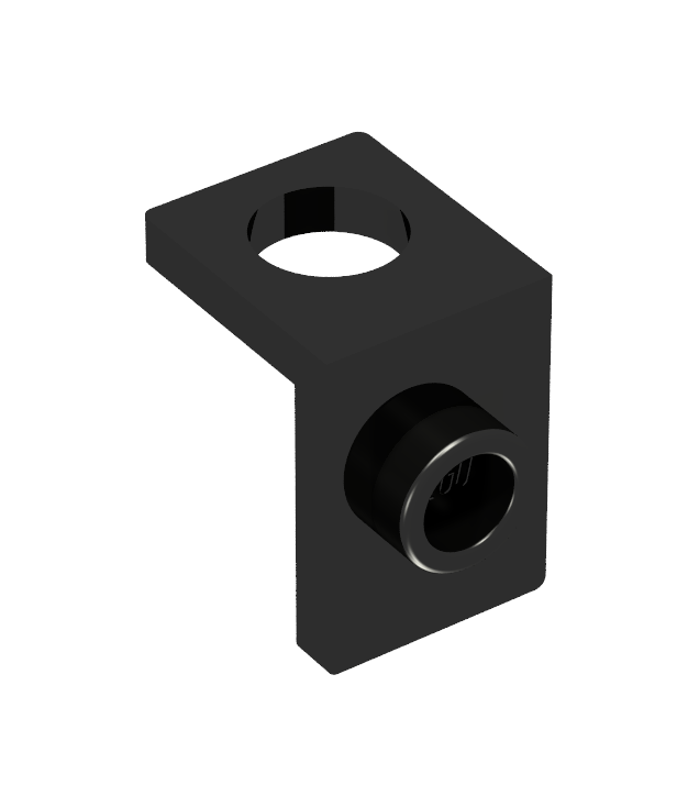 LEGO - Minifiguur nekbeugel met achterste nop - dikke achterwand - Black | N