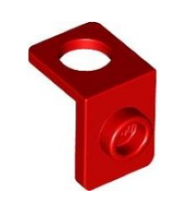LEGO - Minifiguur nekbeugel met achterste nop - dikke achterwand - Red | N - Thumbnail