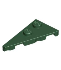 LEGO - Wig, plaat 4 x 2 links, puntig - Dark Green | N - Thumbnail