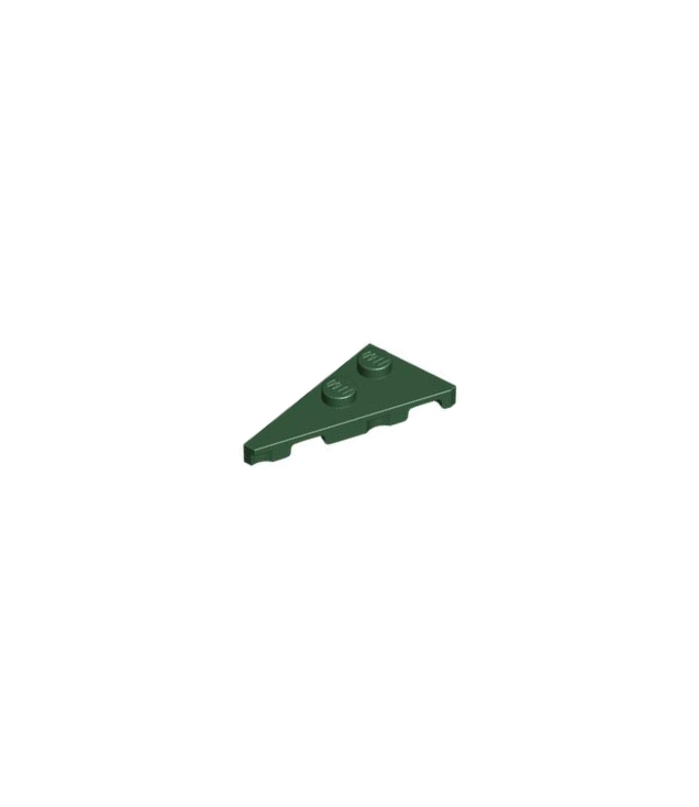 LEGO - Wig, plaat 4 x 2 links, puntig - Dark Green | N