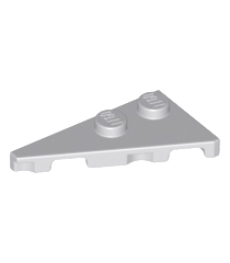 LEGO - Wig, plaat 4 x 2 links, puntig - Light Bluish Gray | N - Thumbnail