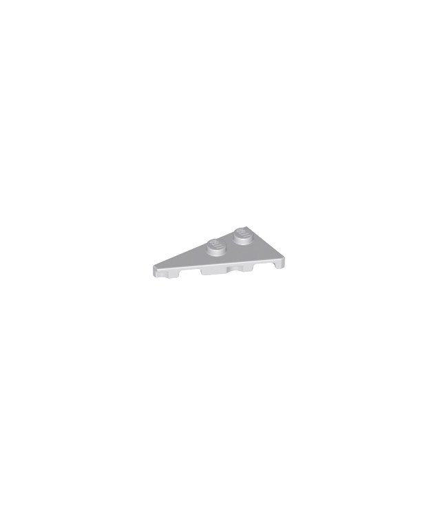 LEGO - Wig, plaat 4 x 2 links, puntig - Light Bluish Gray | N