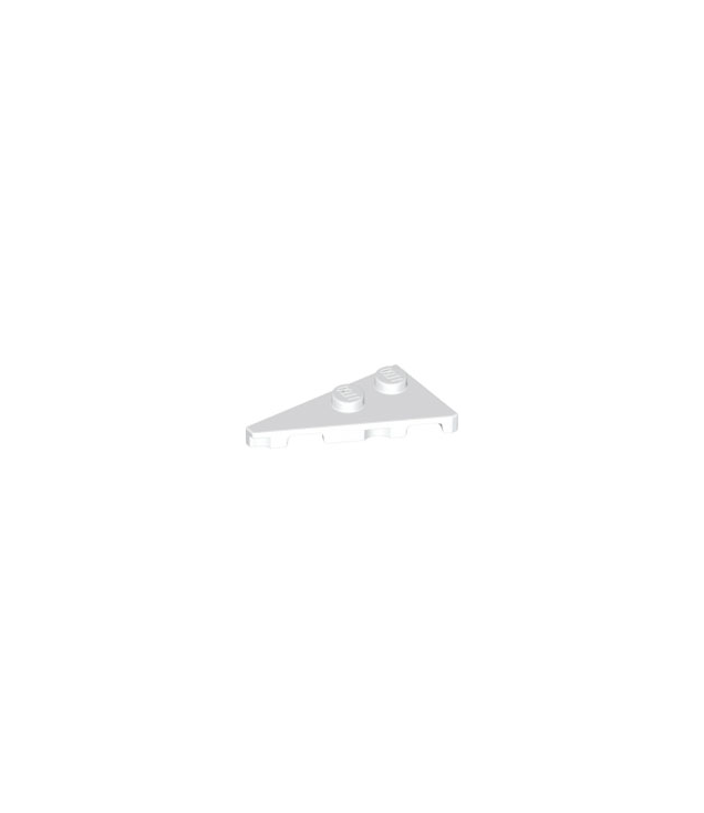 LEGO - Wig, plaat 4 x 2 links, puntig - White | N