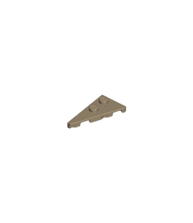 LEGO - Wig, plaat 4 x 2 links, puntig - Dark Tan | N