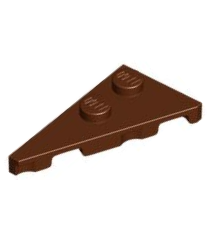 LEGO - Wig, plaat 4 x 2 links, puntig - Reddish Brown | N - Thumbnail