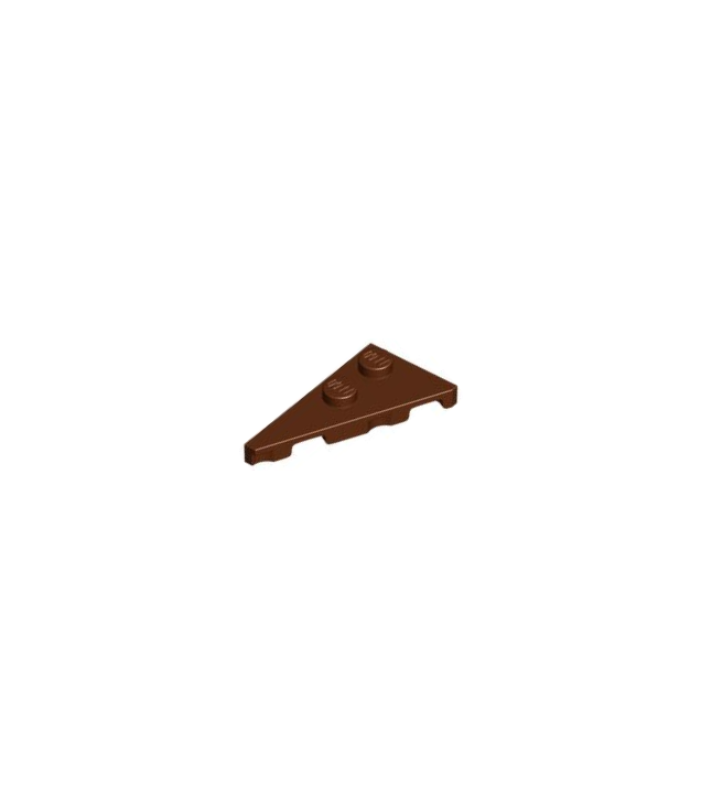 LEGO - Wig, plaat 4 x 2 links, puntig - Reddish Brown | N