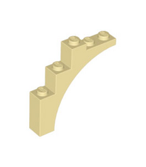 LEGO - Boog 1 x 5 x 4 - doorlopende kromming - Tan | N - Thumbnail