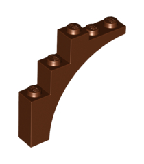 LEGO - Boog 1 x 5 x 4 - doorlopende kromming - Reddish Brown | N - Thumbnail