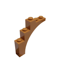 LEGO - Boog 1 x 5 x 4 - doorlopende kromming - Medium Nougat | N - Thumbnail