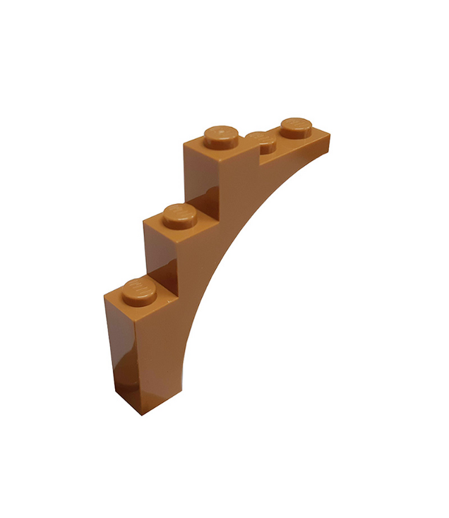 LEGO - Boog 1 x 5 x 4 - doorlopende kromming - Medium Nougat | N