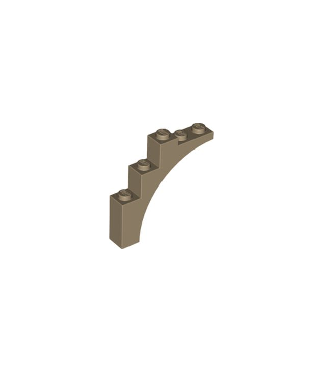 LEGO - Boog 1 x 5 x 4 - doorlopende kromming - Dark Tan | N