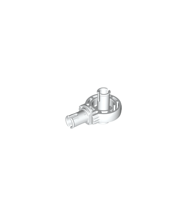 LEGO - Technic draaiverbinding met kogelring en 2 haakse wrijvingspennen - White | N