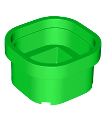 LEGO - Cilinder warp-pijp 6 x 6 x 3 1/3 - Bright Green | N - Thumbnail
