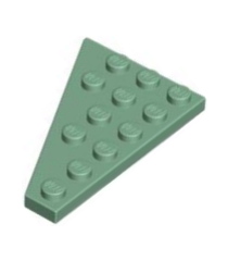 LEGO - Wig, plaat 6 x 4 rechts - Sand Green | N - Thumbnail