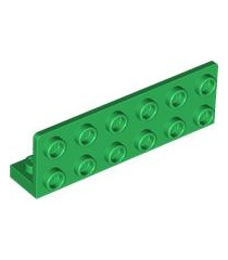 LEGO - Beugel 1 x 6 - 2 x 6 omgekeerd met 1 x 4 uitsparing - Green | N - Thumbnail