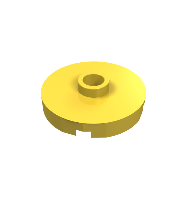 LEGO - Tegel, rond 2 x 2 met open nop - Yellow | N